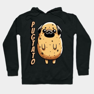 Pugtato Couch Potato Pug Dog Hoodie